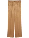 Gucci Gg Jacquard Pants In Beige
