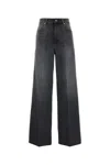 Gucci High Waist Denim Wide Leg Jeans In Black