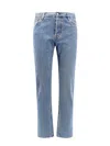 Gucci Web-stripe Tapered Jeans In Blue