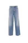 Gucci Wide-leg Denim Jeans With Faded Wash In Blue