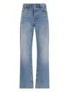 Gucci Logo Patch Faded Jeans In Blue