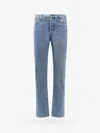 Gucci Web-stripe Tapered Jeans In Blue