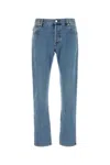 Gucci Web-stripe Tapered Jeans In Blue