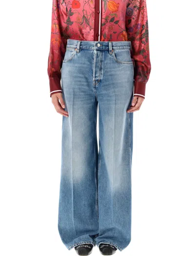 Gucci Jeans In Cotone In Blue