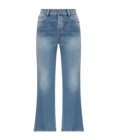 GUCCI GUCCI CROPPED FLARED DENIM JEANS