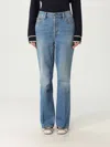 Gucci Jeans Woman Gnawed Blue In Blue