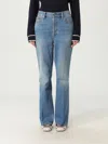 Gucci Jeans Woman Gnawed Blue In Blue