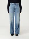 Gucci Jeans Woman Gnawed Blue In Blue