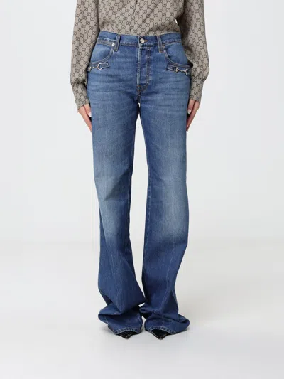 Gucci Jeans Woman In Blue