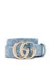 Gucci Jeansgürtel Mit Gg Monogramm In Blue