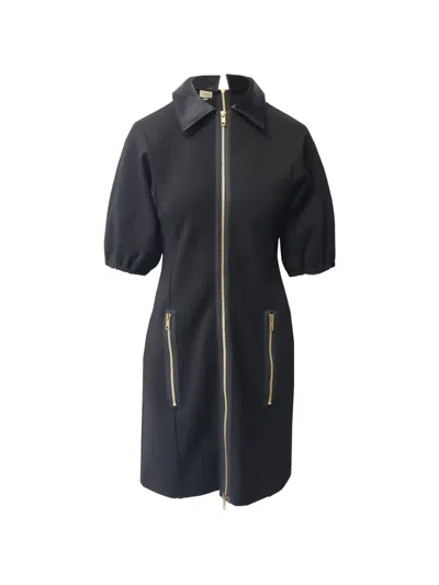 Pre-owned Gucci Jersey Buckle Dress In Black