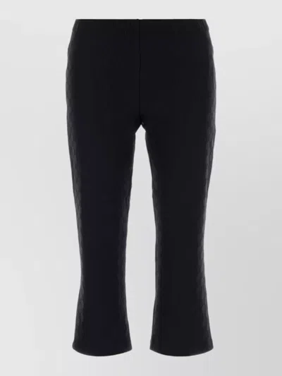 Gucci Jersey Capri Pants Cropped Textured Design In Black