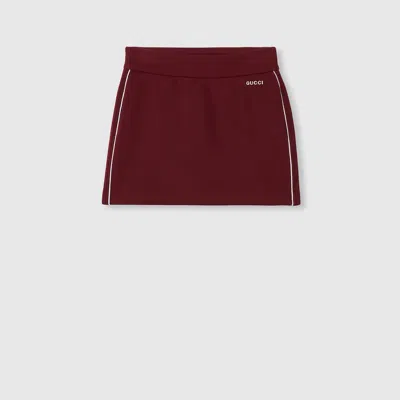 Gucci Jersey Mini Skirt With Logo