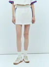 Gucci Jersey Mini Skirt With Web Stripe In White