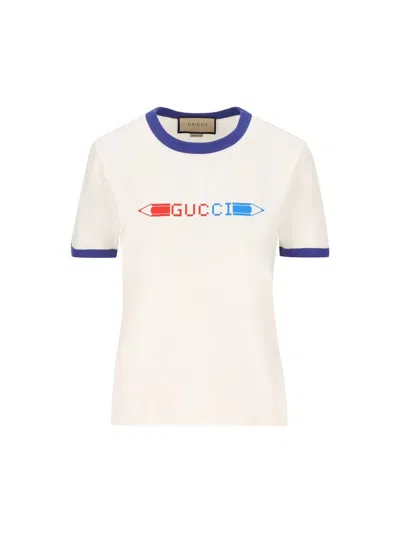Gucci Jersey Printed T In White