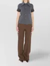 Gucci Jersey Shirt With Long Collar And Buttons In Gray