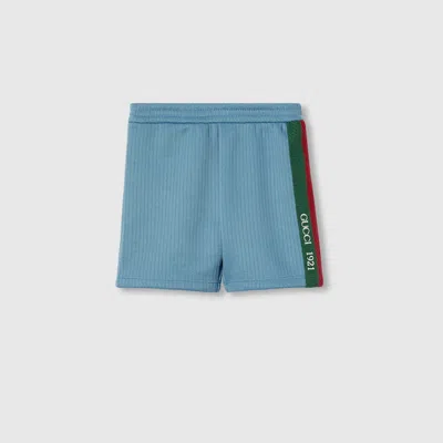 Gucci Babies' Shorts Aus Jersey In Blue
