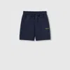 Gucci Jersey Shorts With Patch In Blue