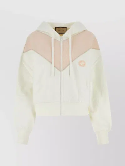 Gucci Jersey Sweatshirt Contrast Panels In Neutral