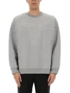 Gucci Logo Crewneck Sweatshirt In Gray