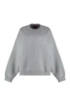 Gucci Cotton Crew-neck Sweatshirt In Grey