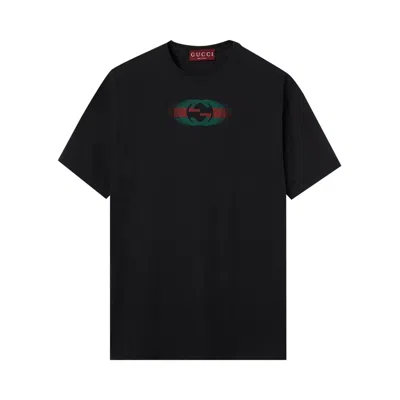 Pre-owned Gucci Jersey T-shirt 'black'