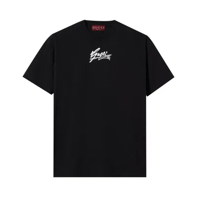 Pre-owned Gucci Jersey T-shirt 'black'