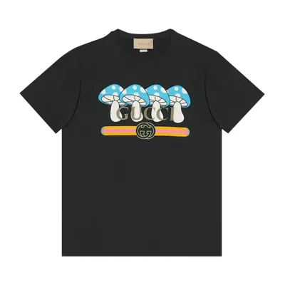 Pre-owned Gucci Jersey T-shirt 'black'
