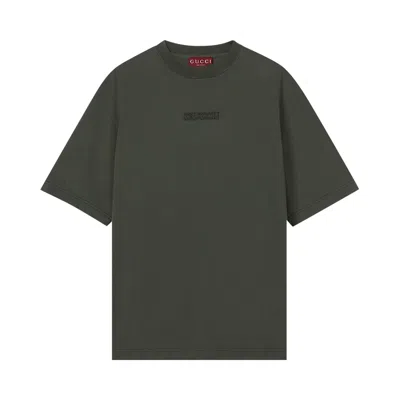 Pre-owned Gucci Jersey T-shirt 'loden' | Blue | Men's Size Xl