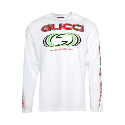 Pre-owned Gucci Jersey T-shirt 'white'