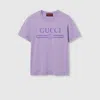 Gucci Printed Logo T-shirt In Purple