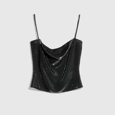 Gucci Jersey Top With Iridescent Effect In Black