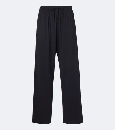 Gucci Kids' Jersey Wide-leg Pants In Black