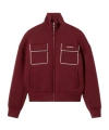 Gucci Jersey Zip Sweatshirt With Logo In Red