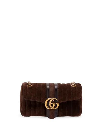 Gucci Jetset Gg Marmont Medium Shoulder Bag In Brown