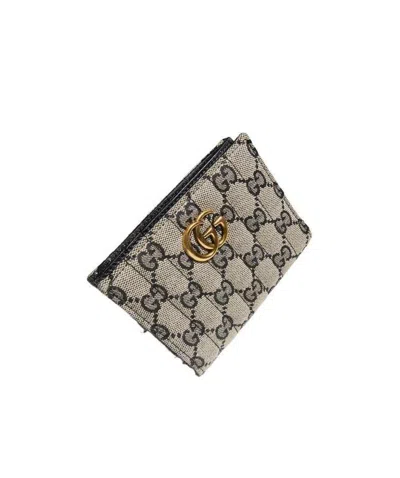 Gucci Jetset Gg Marmont Small Wallet In Gray