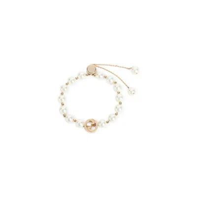 Gucci Chain Bracelet With Metallic Pearls In Gold