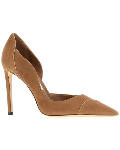 Gucci Jimmy Choo Brigitte 100 Suede Pump In Brown