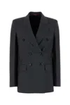 Gucci Double-breasted Wool Blazer In Black