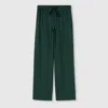 Gucci Jogginghose Aus Gg Seidenjacquard In Green
