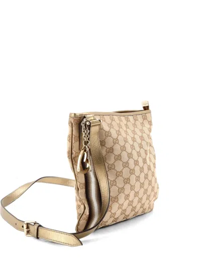 Pre-owned Gucci Jolicoeur Messenger Bag Gg Canvas Crossbody Bag In Brown