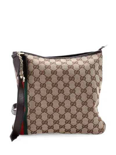 Pre-owned Gucci Jolicoeur Messenger Bag Gg Canvas Crossbody Bag In Brown