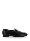 Gucci Polished Black Leather Loafers With Gold-tone Hardware In Black