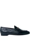 Gucci Jordaan Embossed Leather Loafers