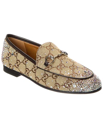 Gucci Jordaan Gg Canvas Loafer In Brown