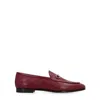 Gucci Leather Gg Jordaan Loafers For Women In Burgundy