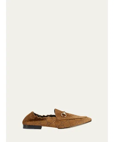 Gucci Jordaan Gg Suede Loafers In Multi