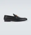 Gucci Men Jordaan Leather Loafers In Black
