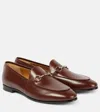 Gucci Leather Loafers Featuring Horsebit Detail In Brown