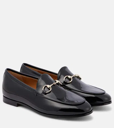 Gucci Jordaan Leather Loafers In Nero